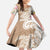 Aloha Ni’ihau Island Personalized Family Matching Off Shoulder Maxi Dress and Hawaiian Shirt Beige Dreamy Turtle