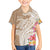 Aloha Ni’ihau Island Personalized Family Matching Off Shoulder Maxi Dress and Hawaiian Shirt Beige Dreamy Turtle