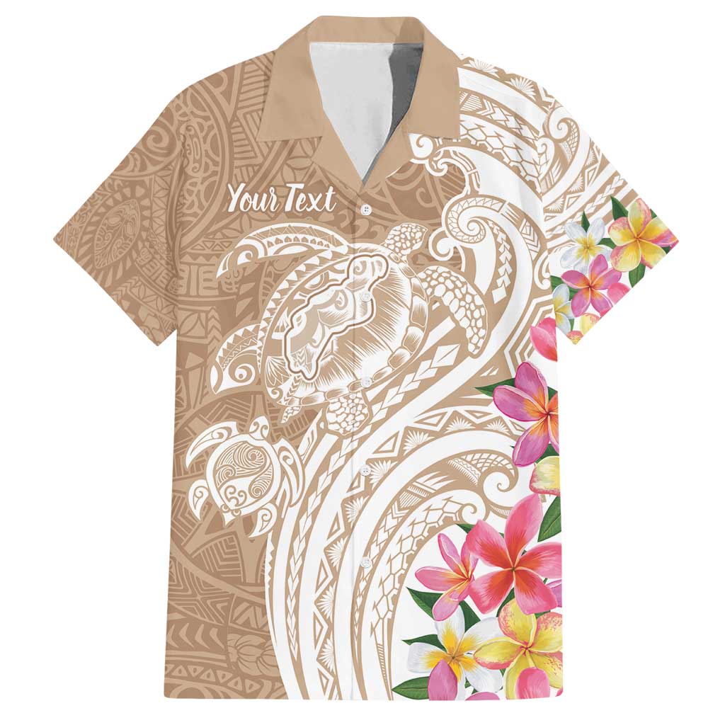 Aloha Ni’ihau Island Personalized Family Matching Tank Maxi Dress and Hawaiian Shirt Beige Dreamy Turtle