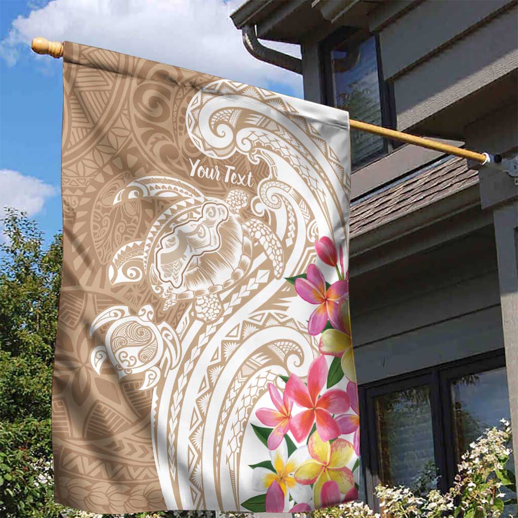 Aloha Ni’ihau Island Personalized Garden Flag Beige Dreamy Turtle