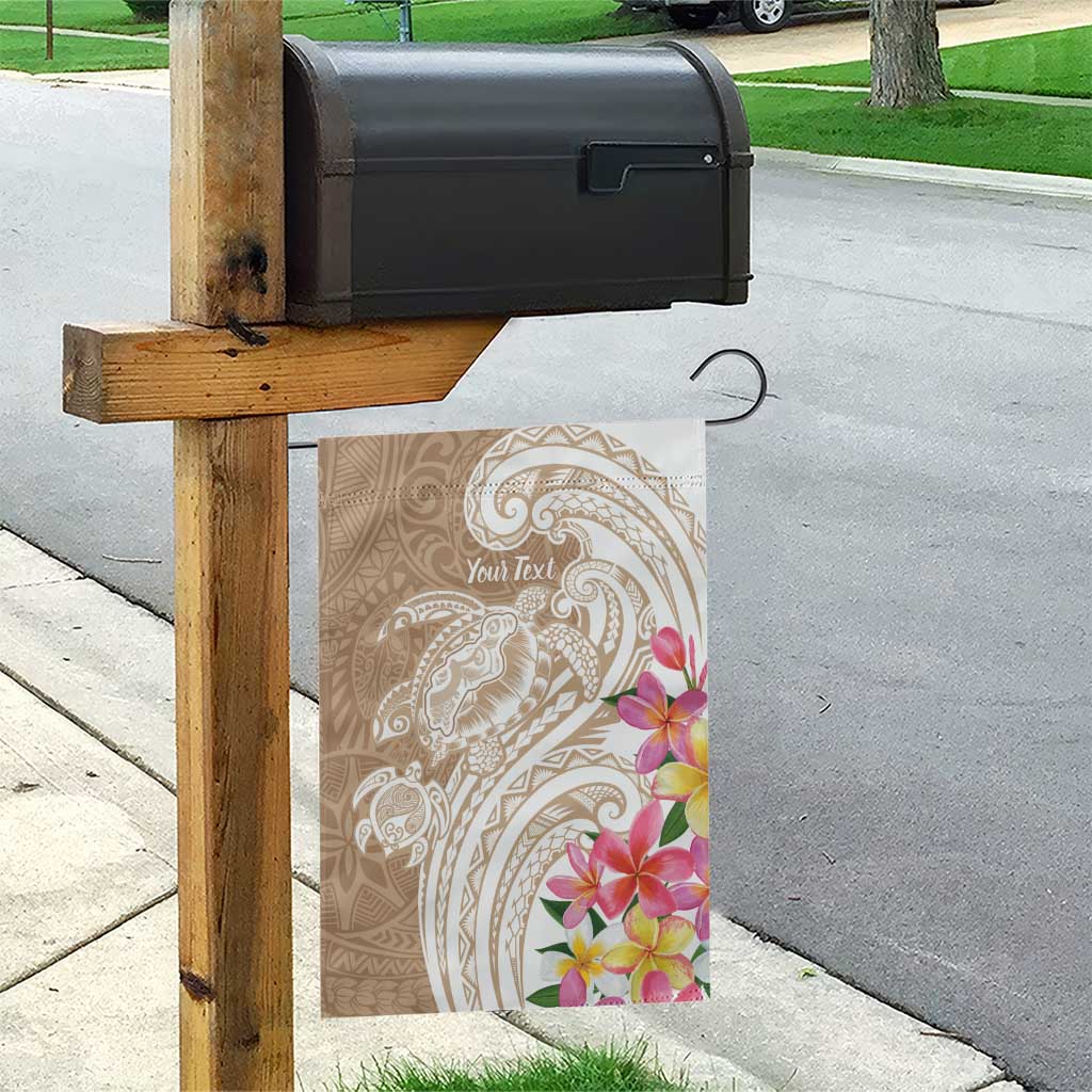 Aloha Ni’ihau Island Personalized Garden Flag Beige Dreamy Turtle