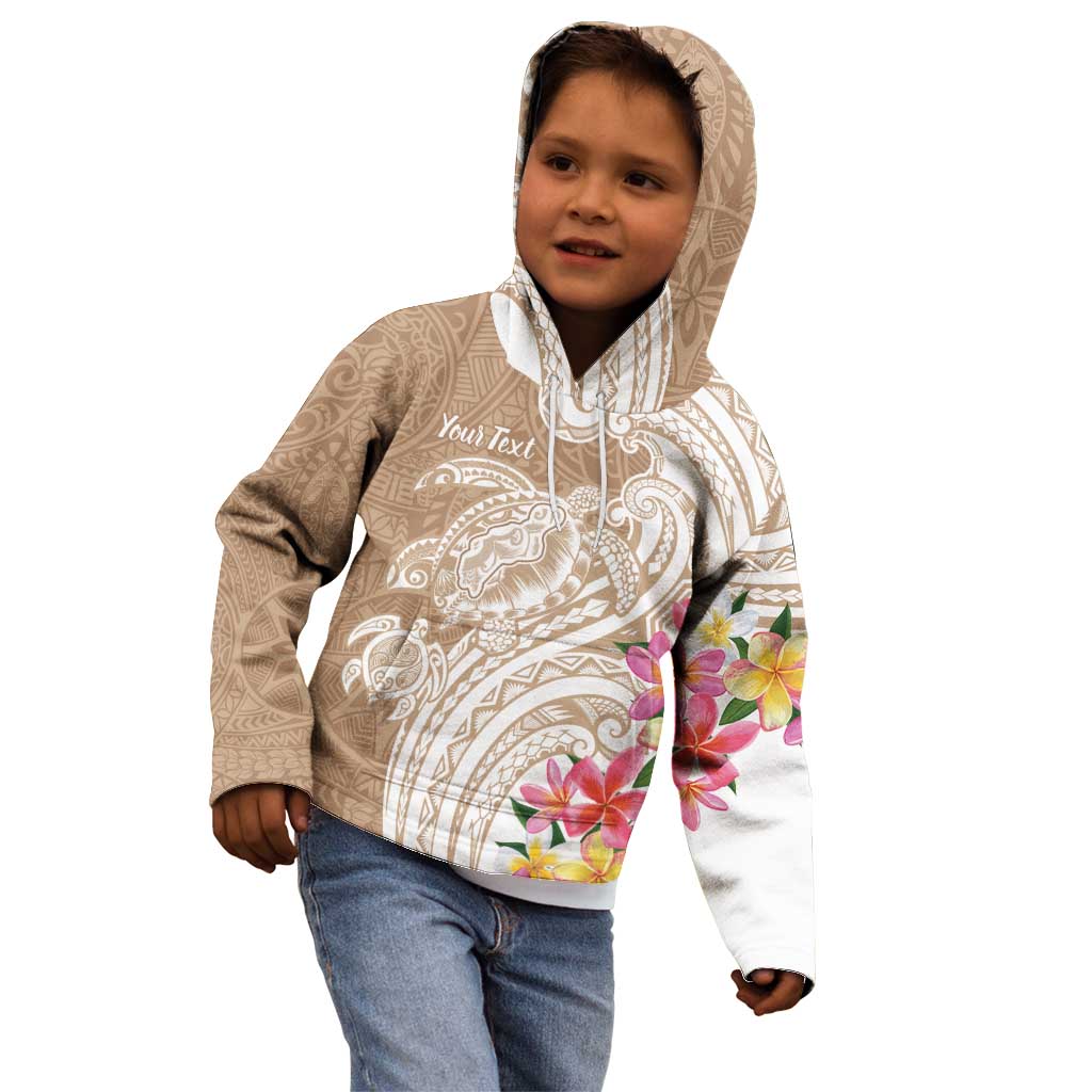 Aloha Ni’ihau Island Personalized Kid Hoodie Beige Dreamy Turtle