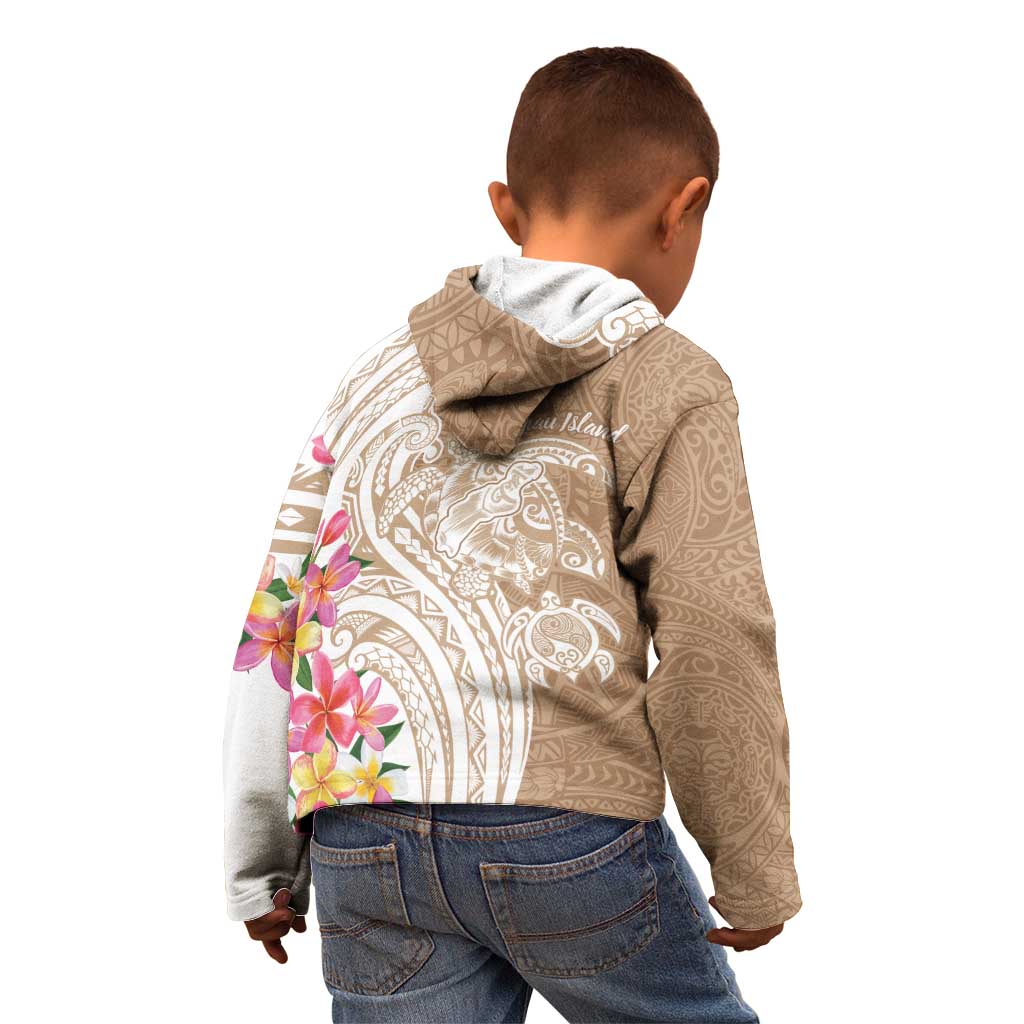 Aloha Ni’ihau Island Personalized Kid Hoodie Beige Dreamy Turtle