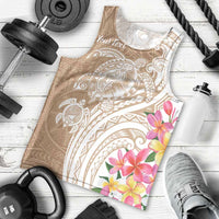 Aloha Niihau Island Personalized Men Tank Top Beige Dreamy Turtle LT7 - Polynesian Pride
