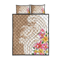 Aloha Niihau Island Personalized Quilt Bed Set Beige Dreamy Turtle LT7 - Polynesian Pride