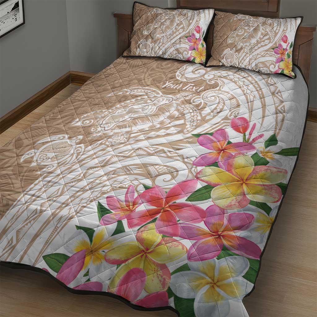 Aloha Niihau Island Personalized Quilt Bed Set Beige Dreamy Turtle LT7 - Polynesian Pride