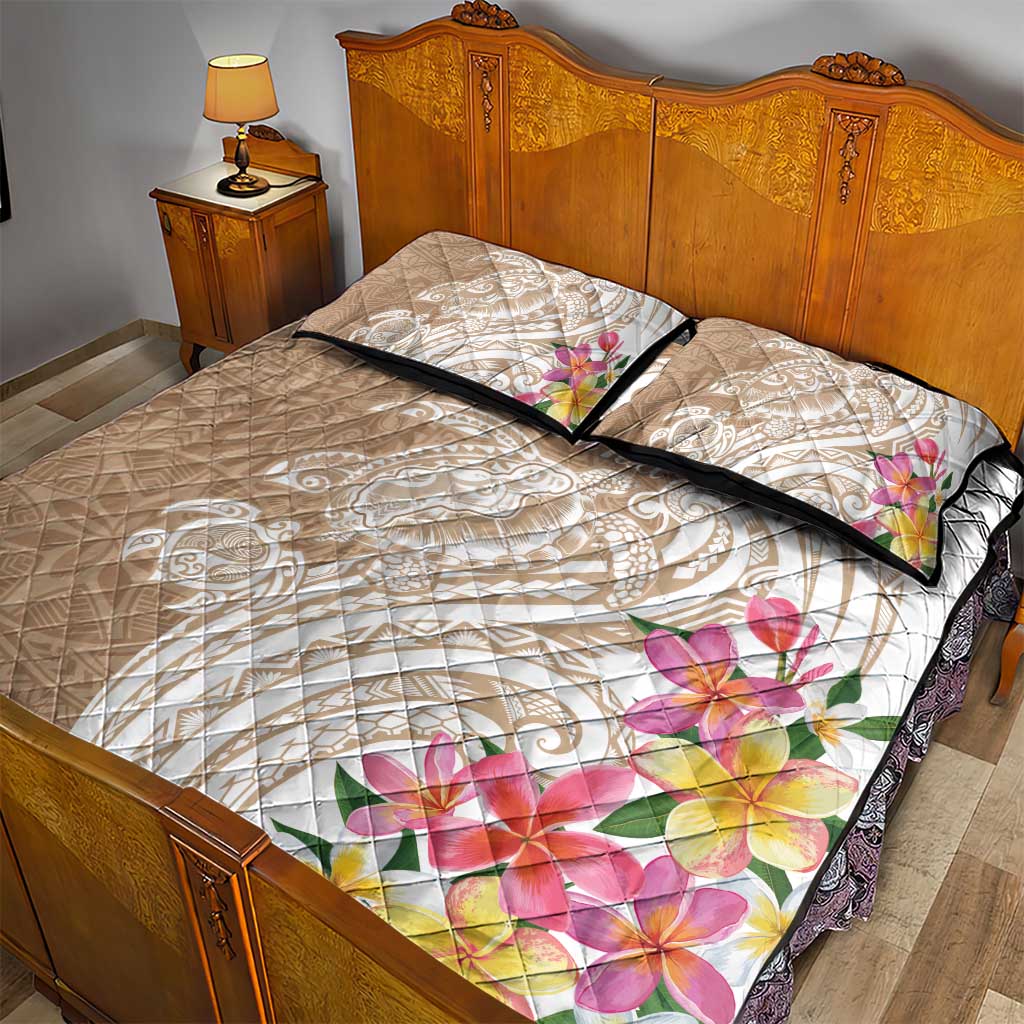 Aloha Niihau Island Personalized Quilt Bed Set Beige Dreamy Turtle LT7 - Polynesian Pride
