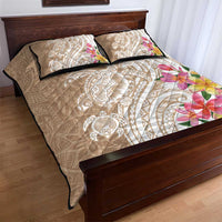 Aloha Niihau Island Personalized Quilt Bed Set Beige Dreamy Turtle LT7 - Polynesian Pride