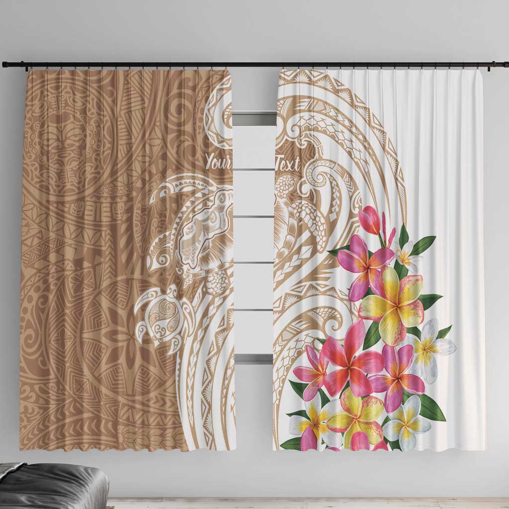 Aloha Niihau Island Personalized Window Curtain Beige Dreamy Turtle LT7 With Hooks Beige - Polynesian Pride