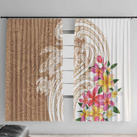 Aloha Niihau Island Personalized Window Curtain Beige Dreamy Turtle LT7 With Hooks Beige - Polynesian Pride