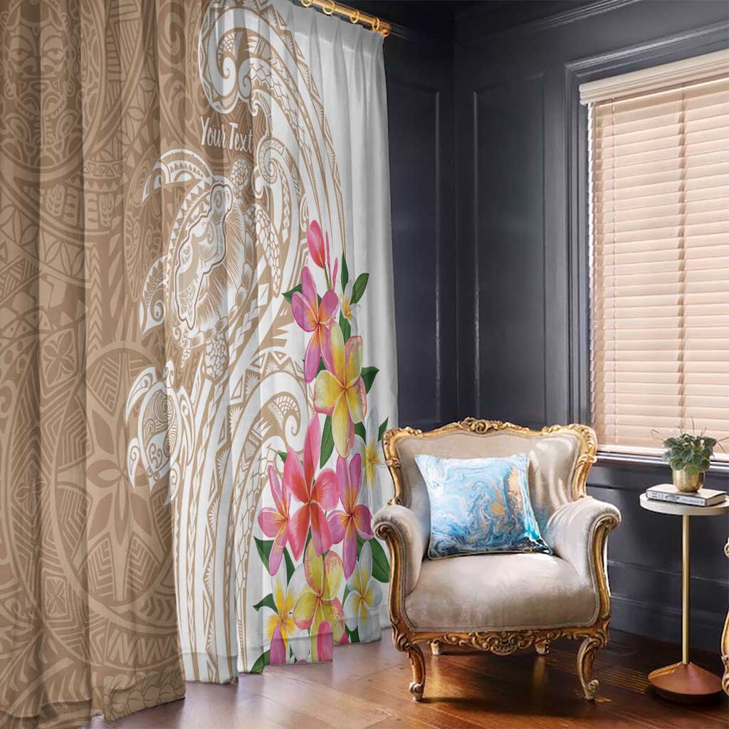 Aloha Niihau Island Personalized Window Curtain Beige Dreamy Turtle LT7 - Polynesian Pride