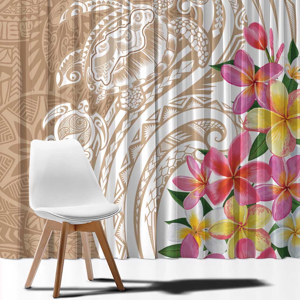 Aloha Niihau Island Personalized Window Curtain Beige Dreamy Turtle LT7 - Polynesian Pride