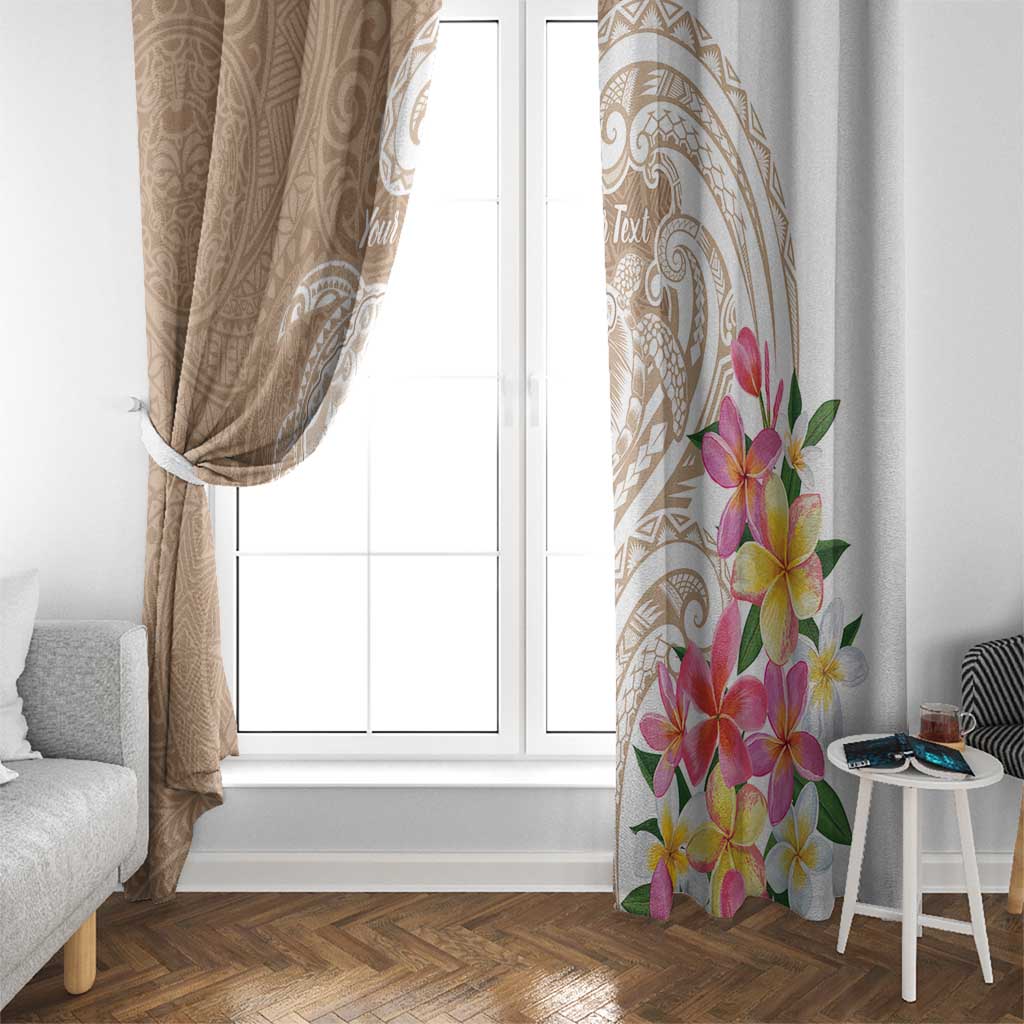 Aloha Niihau Island Personalized Window Curtain Beige Dreamy Turtle LT7 - Polynesian Pride