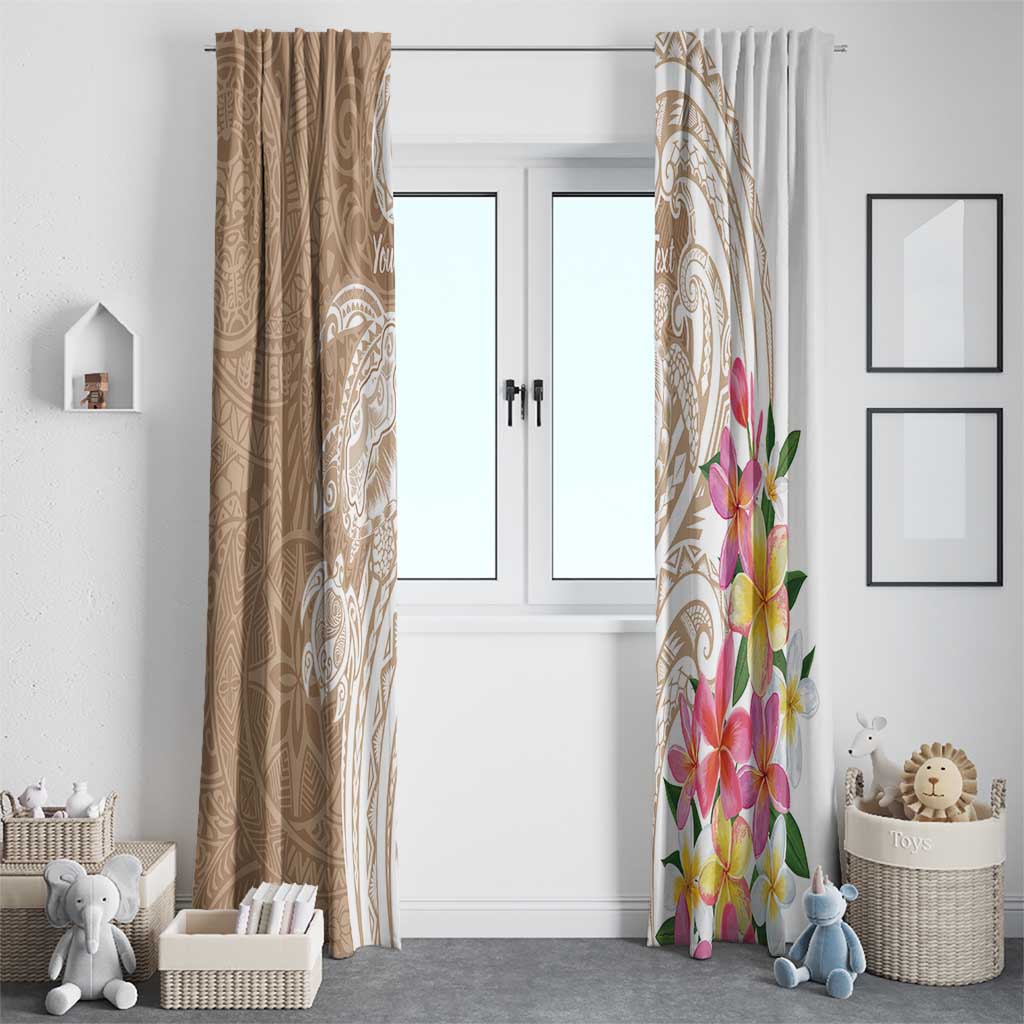 Aloha Niihau Island Personalized Window Curtain Beige Dreamy Turtle LT7 - Polynesian Pride