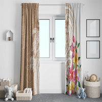 Aloha Niihau Island Personalized Window Curtain Beige Dreamy Turtle LT7 - Polynesian Pride