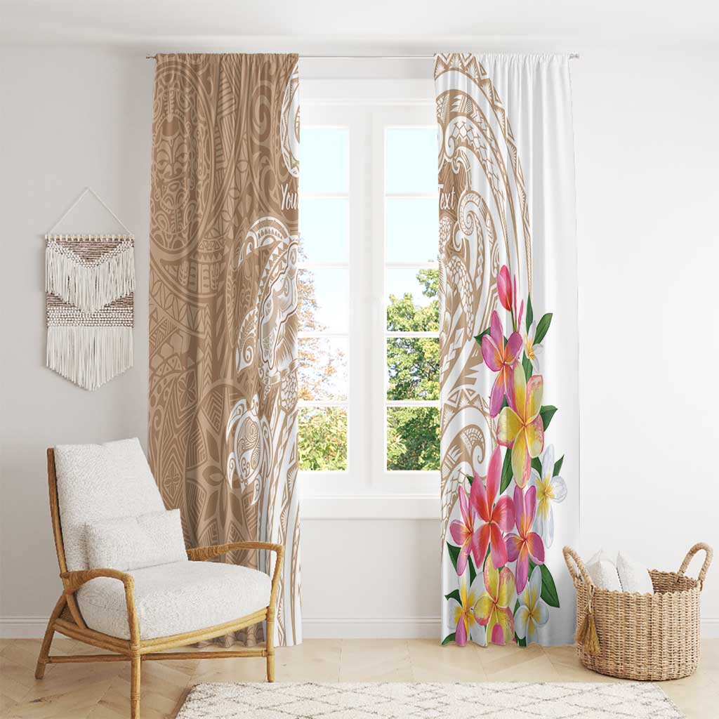 Aloha Niihau Island Personalized Window Curtain Beige Dreamy Turtle LT7 - Polynesian Pride