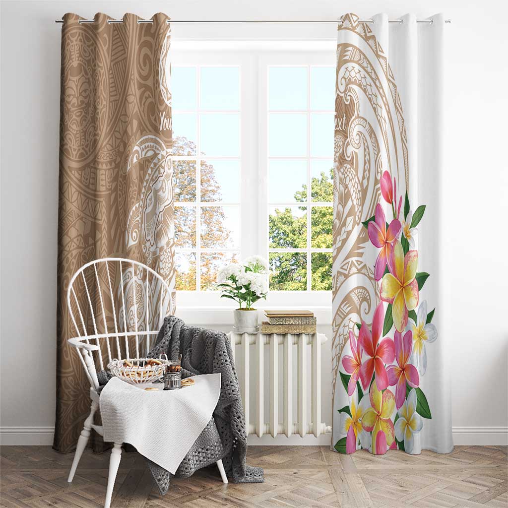 Aloha Niihau Island Personalized Window Curtain Beige Dreamy Turtle LT7 - Polynesian Pride