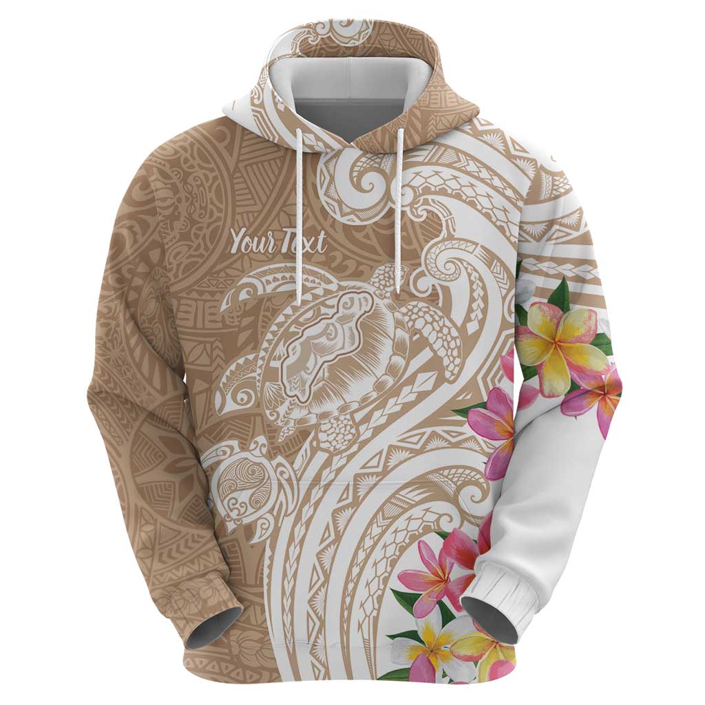 Aloha Ni’ihau Island Personalized Zip Hoodie Beige Dreamy Turtle