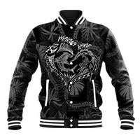 Hawaii Father's Day Vintage Lei Baseball Jacket Hauoli la Makuakane - Black LT7 Unisex Black - Polynesian Pride