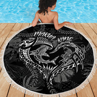 Hawaii Father's Day Vintage Lei Beach Blanket Hauoli la Makuakane - Black LT7 - Polynesian Pride