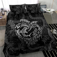 Hawaii Father's Day Vintage Lei Bedding Set Hauoli la Makuakane - Black LT7 - Polynesian Pride