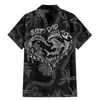 Hawaii Father's Day Vintage Lei Family Matching Mermaid Dress and Hawaiian Shirt Hauoli la Makuakane - Black