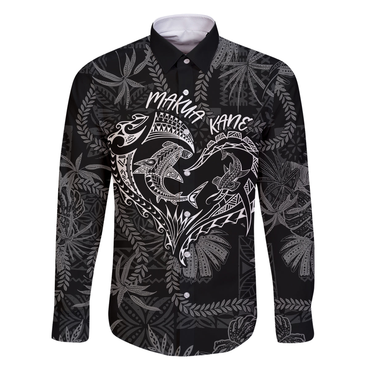 Hawaii Father's Day Vintage Lei Family Matching Mermaid Dress and Hawaiian Shirt Hauoli la Makuakane - Black