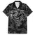 Hawaii Father's Day Vintage Lei Family Matching Off Shoulder Short Dress and Hawaiian Shirt Hauoli la Makuakane - Black