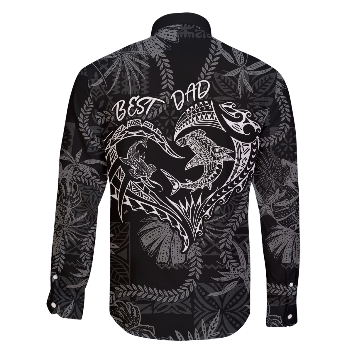 Hawaii Father's Day Vintage Lei Family Matching Tank Maxi Dress and Hawaiian Shirt Hauoli la Makuakane - Black