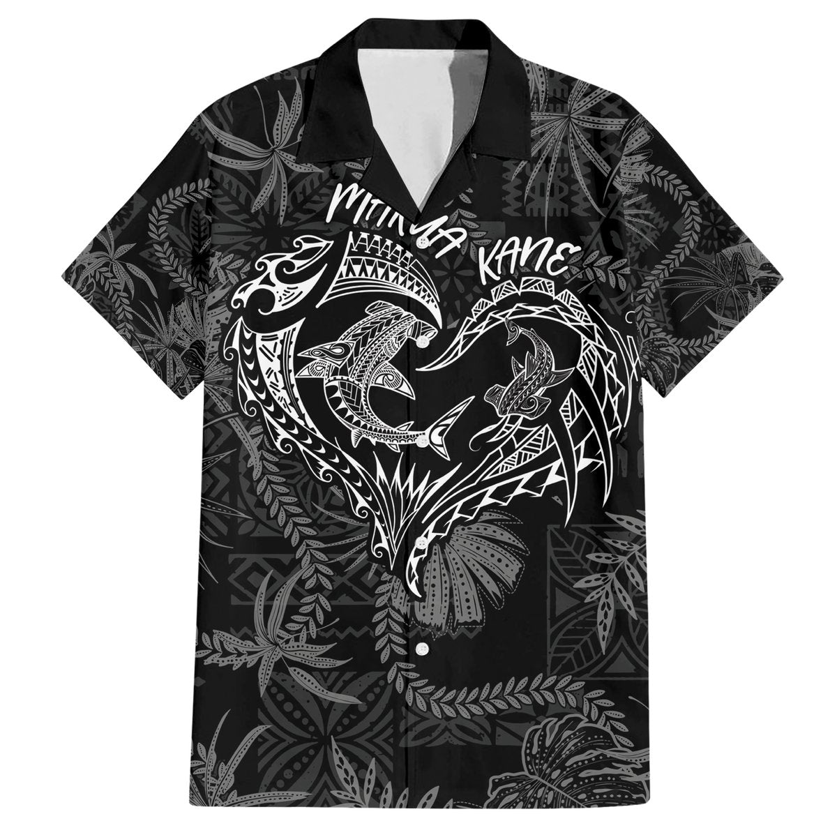 Hawaii Father's Day Vintage Lei Hawaiian Shirt Hauoli la Makuakane - Black LT7 Black - Polynesian Pride