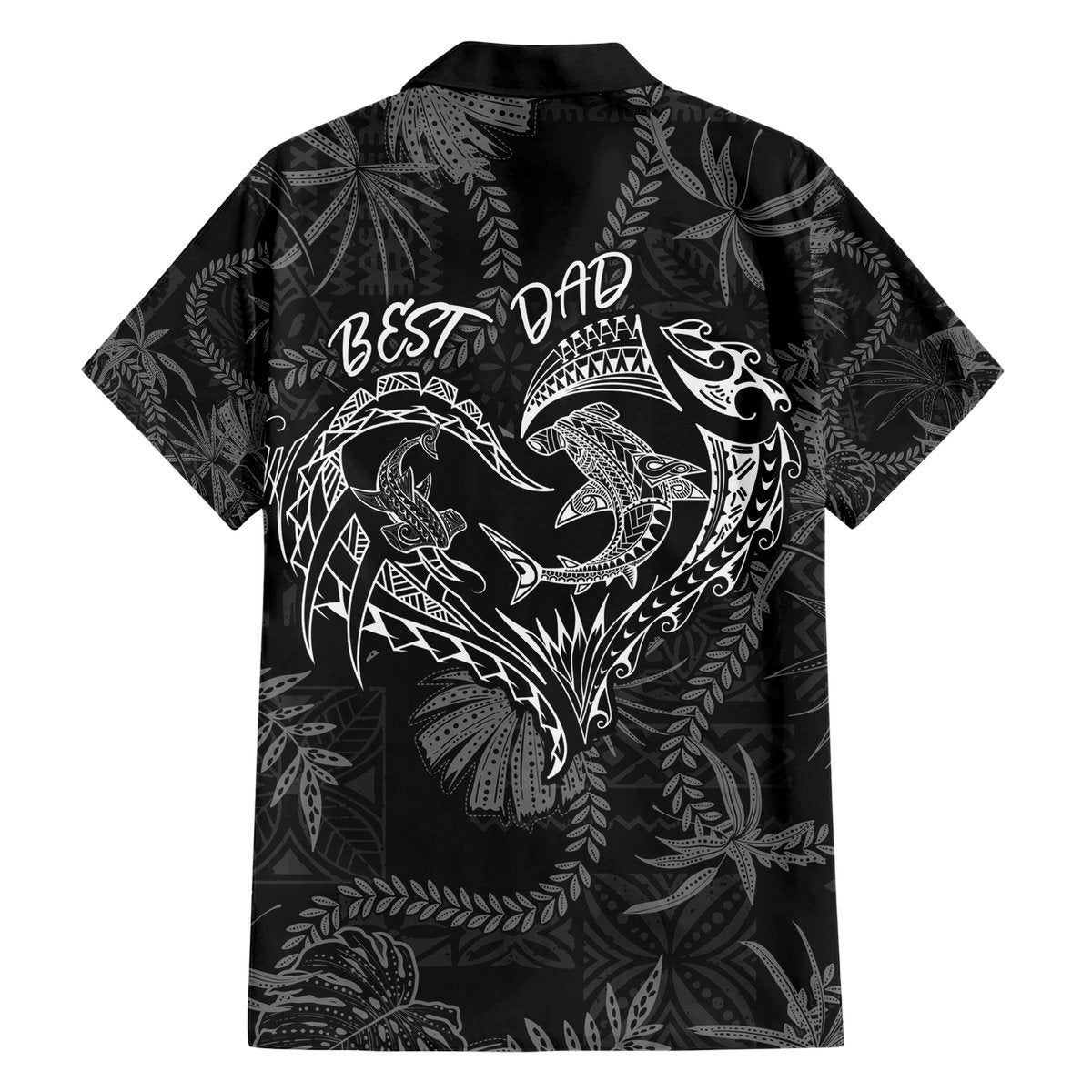 Hawaii Father's Day Vintage Lei Hawaiian Shirt Hauoli la Makuakane - Black LT7 - Polynesian Pride
