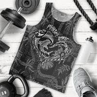 Hawaii Father's Day Vintage Lei Men Tank Top Hauoli la Makuakane - Black LT7 - Polynesian Pride