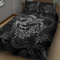 Hawaii Father's Day Vintage Lei Quilt Bed Set Hauoli la Makuakane - Black LT7 - Polynesian Pride