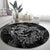 Hawaii Father's Day Vintage Lei Round Carpet Hauoli la Makuakane - Black