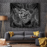 Hawaii Father's Day Vintage Lei Tapestry Hauoli la Makuakane - Black LT7 - Polynesian Pride