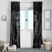 Hawaii Father's Day Vintage Lei Window Curtain Hauoli la Makuakane - Black LT7 - Polynesian Pride