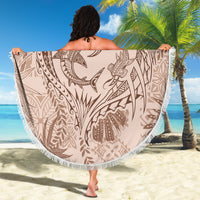 Hawaii Father's Day Vintage Lei Beach Blanket Hauoli la Makuakane - Beige LT7 - Polynesian Pride