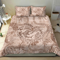 Hawaii Father's Day Vintage Lei Bedding Set Hauoli la Makuakane - Beige LT7 - Polynesian Pride