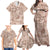 Hawaii Father's Day Vintage Lei Family Matching Off Shoulder Maxi Dress and Hawaiian Shirt Hauoli la Makuakane - Beige