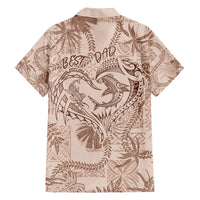 Hawaii Father's Day Vintage Lei Family Matching Puletasi and Hawaiian Shirt Hauoli la Makuakane - Beige