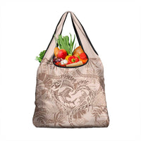 Hawaii Father's Day Vintage Lei Grocery Bag Hauoli la Makuakane - Beige LT7 1-pack One Size Beige - Polynesian Pride
