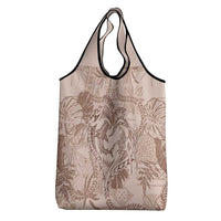 Hawaii Father's Day Vintage Lei Grocery Bag Hauoli la Makuakane - Beige LT7 - Polynesian Pride
