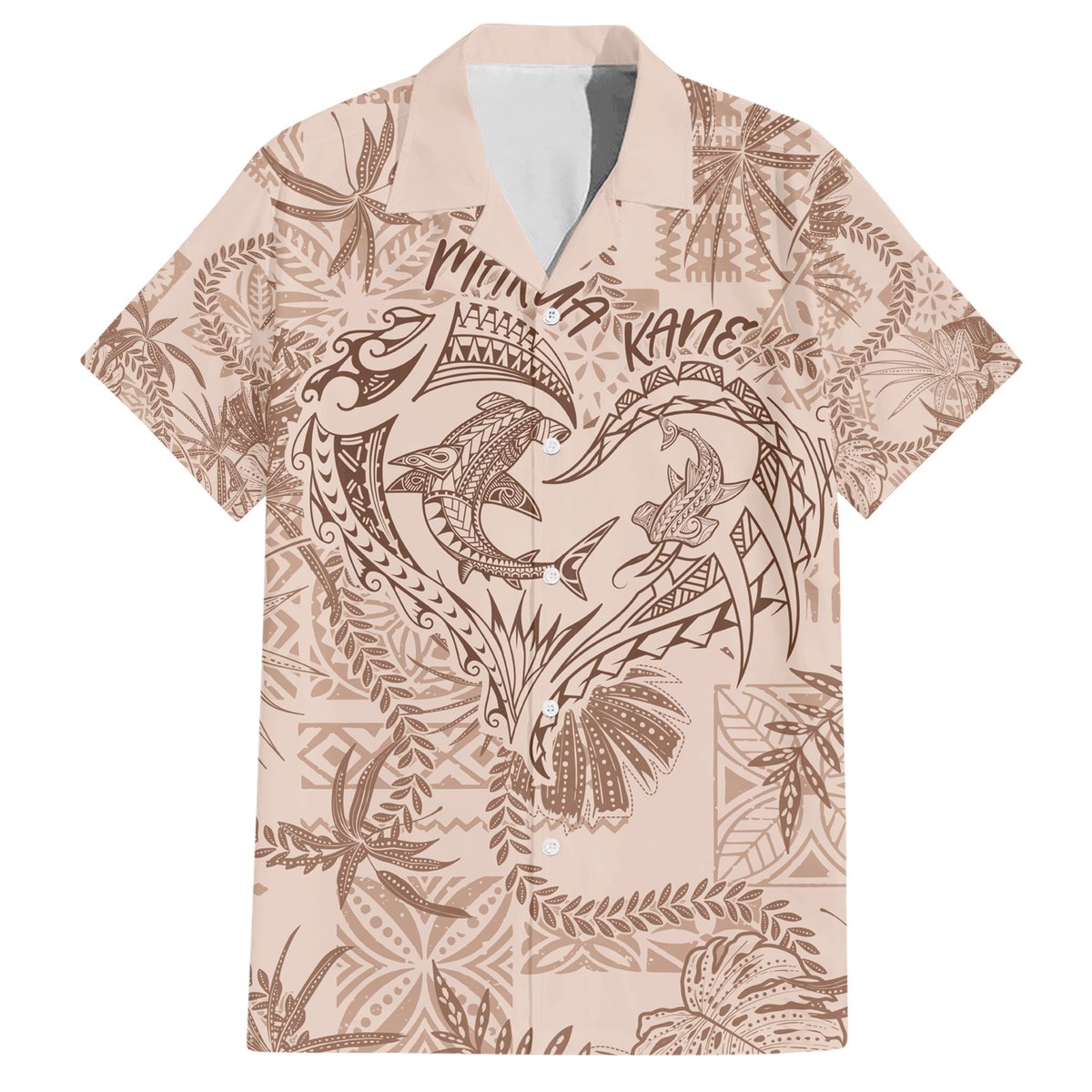 Hawaii Father's Day Vintage Lei Hawaiian Shirt Hauoli la Makuakane - Beige LT7 Beige - Polynesian Pride