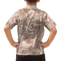Hawaii Father's Day Vintage Lei Kid Hawaiian Shirt Hauoli la Makuakane - Beige LT7 - Polynesian Pride