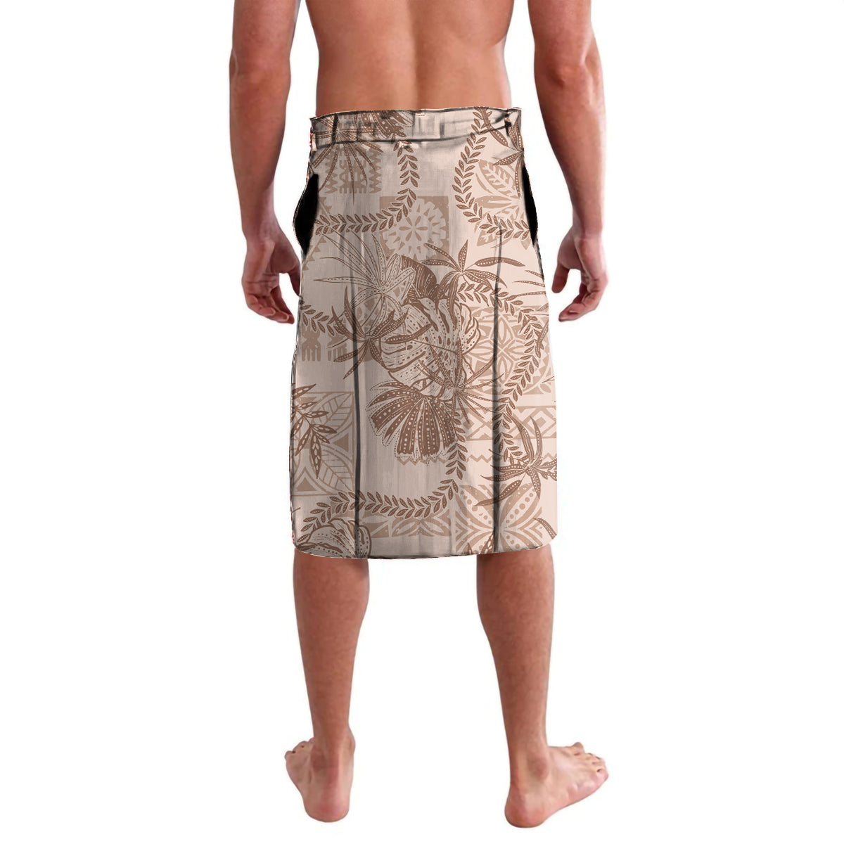 Hawaii Father's Day Vintage Lei Lavalava Hauoli la Makuakane - Beige LT7 - Polynesian Pride