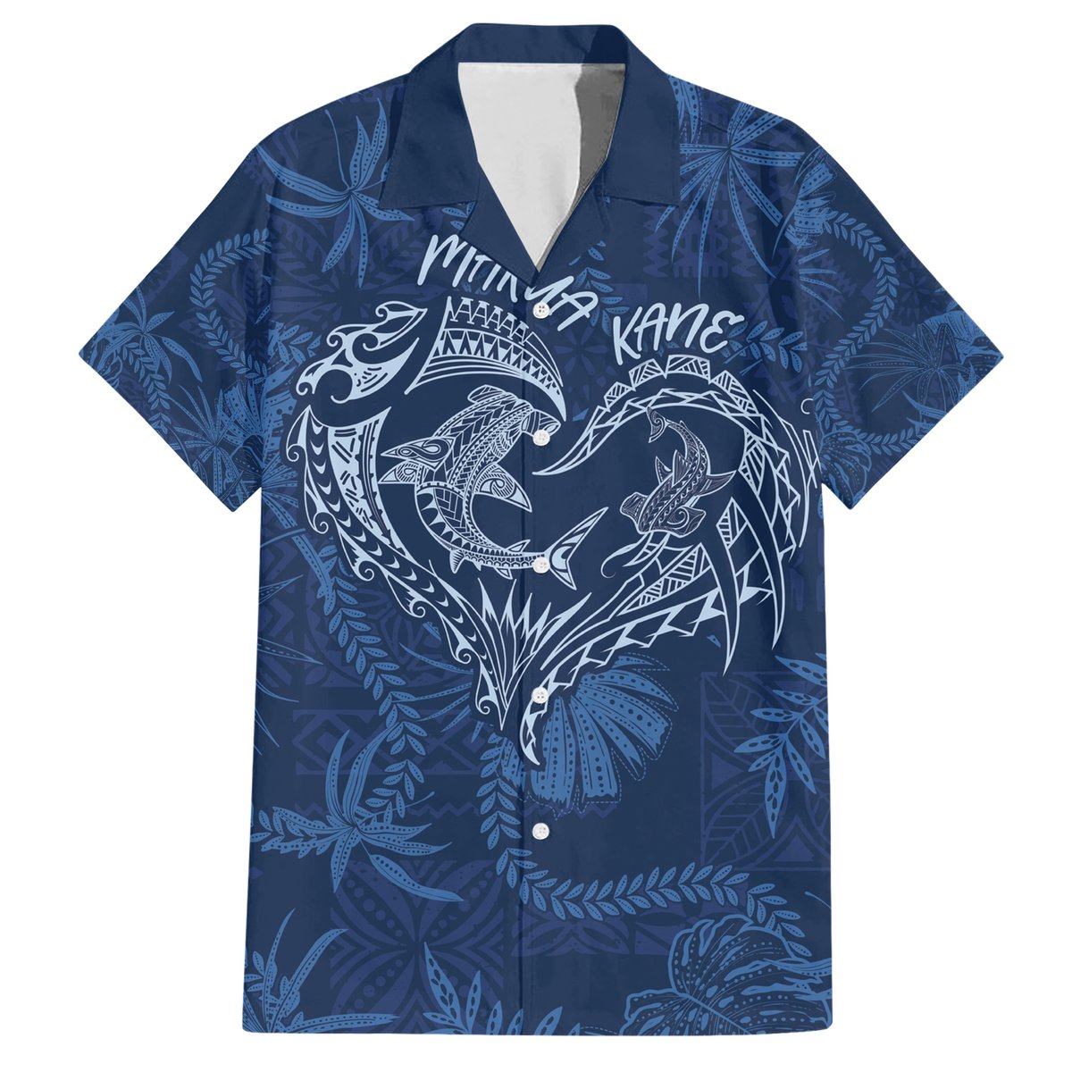 Hawaii Father's Day Vintage Lei Hawaiian Shirt Hauoli la Makuakane - Blue LT7 Blue - Polynesian Pride
