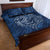 Hawaii Father's Day Vintage Lei Quilt Bed Set Hauoli la Makuakane - Blue