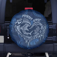Hawaii Father's Day Vintage Lei Spare Tire Cover Hauoli la Makuakane - Blue LT7 - Polynesian Pride