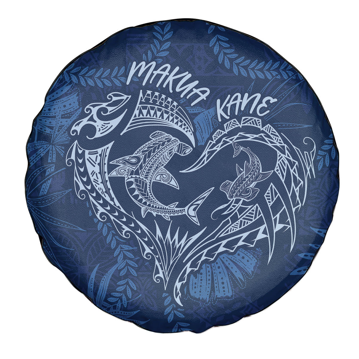 Hawaii Father's Day Vintage Lei Spare Tire Cover Hauoli la Makuakane - Blue LT7 - Polynesian Pride