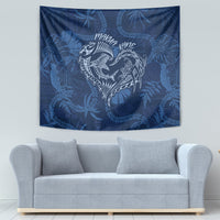 Hawaii Father's Day Vintage Lei Tapestry Hauoli la Makuakane - Blue LT7 - Polynesian Pride